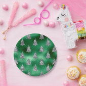 フェスティバル銀色の木 ペーパープレート (パーティー)