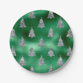 フェスティバル銀色の木 ペーパープレート (正面)