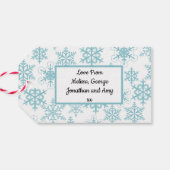 フェスティバル雪だるまとブルースノーフレーク ギフトタグ (裏面横)