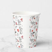 フェスティバル雪だるまと休日アイコンのパターン 紙コップ (右)