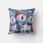 フェスティバル雪だるまカロラーズクリスマスソング クッション (裏面)