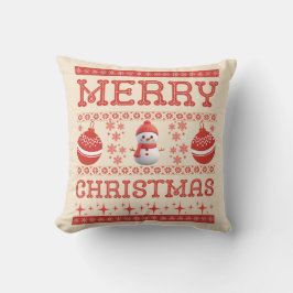 フェスティバル雪だるまクリスマス装飾用クッション クッション