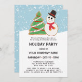 フェスティバル雪だるまツリークッキーホリ企業のデイ 招待状 (正面/裏面)