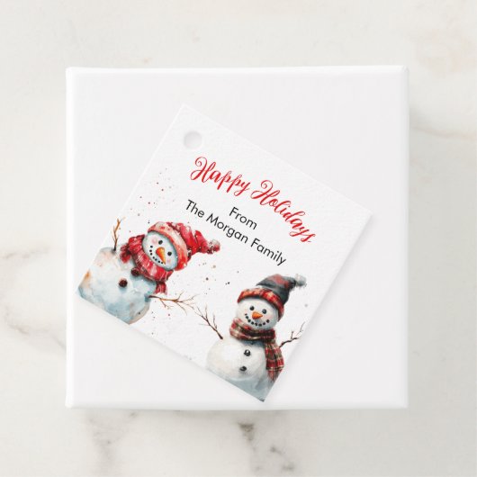 フェスティバル雪だるまハッピーホリデイズ フェイバータグ (インサイチュ)