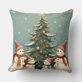 フェスティバル雪だるまファミリークリスマスコレクション クッション