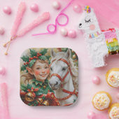 フェスティバル雪だるまファミリークリスマスコレクション ペーパープレート (パーティー)