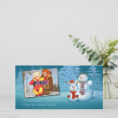 フェスティバル雪だるまフォトカード シーズンカード (スタンド正面)