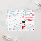 フェスティバル雪だるまブラザーギフトカードホルダー カード (正面/裏面インサイチュ)