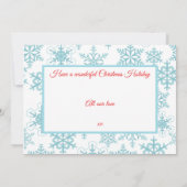 フェスティバル雪だるまブラザーギフトカードホルダー カード (裏面)