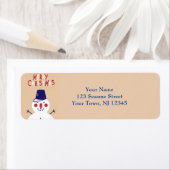 フェスティバル雪だるま差出人住所ラベル ラベル (インサイチュ)