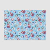 フェスティバル雪だるま水の色クリスマスパターン 薄葉紙 (正面)