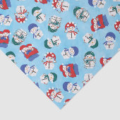 フェスティバル雪だるま水の色クリスマスパターン 薄葉紙 (詳細)