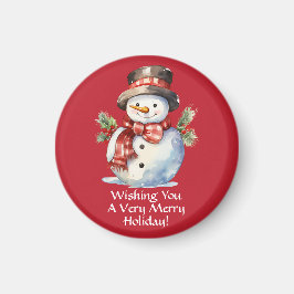 フェスティバル雪だるま水カラーホリデーマグネット マグネット