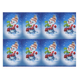 フェスティバル雪だるま テーブルクロス