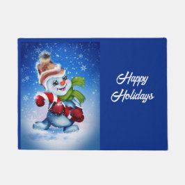 フェスティバル雪だるま ドアマット