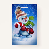 フェスティバル雪だるま バッジ (裏面)