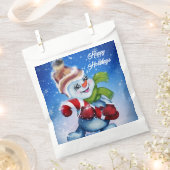 フェスティバル雪だるま フェイバーバッグ (クリップ留めされた状態)