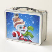 フェスティバル雪だるま メタルランチボックス (裏面)