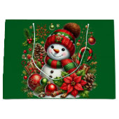 フェスティバル雪だるま ラージペーパーバッグ (正面)