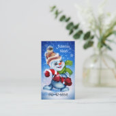 フェスティバル雪だるま 名刺 (スタンド正面)