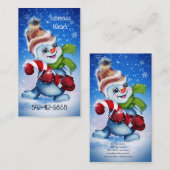 フェスティバル雪だるま 名刺 (正面/裏面)