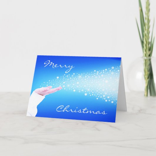 フェスティバル雪片クリスマスグリーティングカード シーズンカード (正面)