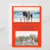 フェスティバル非常メリーに家族の写真クリスマスフラット カード (裏面)