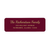 フェスティバル願い |モダンクリスマス ラベル (正面)