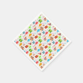 フェスティバル風船ギフトカラフルテーマ スタンダードカクテルナプキン (角)