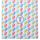 フェスティバル風船モノグラムシャワーカーテン シャワーカーテン (正面)