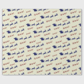 フェスティバル飛んでいるおもしろいサンタスレイトインデナーズシームレス ラッピングペーパー (フラット)