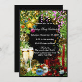 フェスティバル食べドリンクBe Marshesクリスマスパーティー招待状 招待状 (正面/裏面)