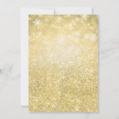 フェスティバル食べ「飲み物」金ゴールドホリデークリスマスパーティー 招待状 (裏面)