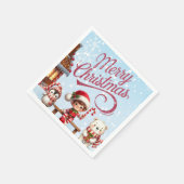 フェスティバル食器I小妖精や小人、ペンギン、ポーラーベア スタンダードカクテルナプキン (角)