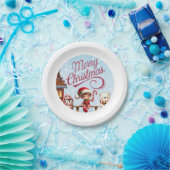 フェスティバル食器I小妖精や小人、ペンギン、ポーラーベア ペーパープレート (パーティー)