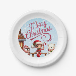 フェスティバル食器I小妖精や小人、ペンギン、ポーラーベア ペーパープレート