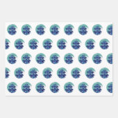 フェスティバル飾クリスマスツリーパターン ラッピングペーパーシート (正面2)