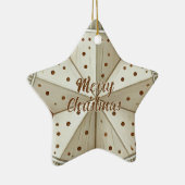 フェスティバル飾スターメリークリスマスフォト セラミックオーナメント (右)