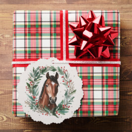 フェスティバル馬術ビジネスホースリースクリスマス オーナメントカード