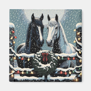 フェスティバル馬 メリークリスマス マグネット