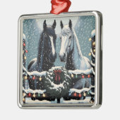フェスティバル馬 | メリークリスマス メタルオーナメント (左)