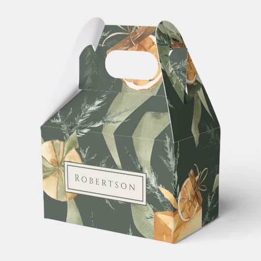 フェスティバル魅力的ウィンタークリスマスカスタム フェイバーボックス (裏面サイド)