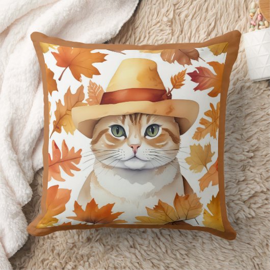 フェスティバル魅力的感謝祭の猫が変装して クッション (ブランケット)