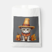 フェスティバル魅力的感謝祭の猫が変装して フェイバーバッグ (正面)