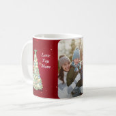 フェスティバル魅惑の水の色クリスマスフォト コーヒーマグカップ (正面左)