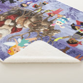 フェスティバル魅惑の雪のクリスマスとサンタクロース シェルパブランケット (3/4)