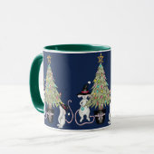 フェスティバル魔女ネズミ飾ズのクリスマスツリー マグカップ (正面左)