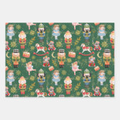 フェスティバル魔法のかわいいくるみクラッカーバレエキャラクター ラッピングペーパーシート (正面3)