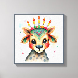 フェスティバル鮮やかクワンツァア変装した野生動物 キャンバスプリント