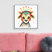 フェスティバル鮮やかクワンツァア変装した野生動物 キャンバスプリント (インサイチュ (リビング))